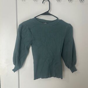 Belldini Teal Ribbed Knit Top